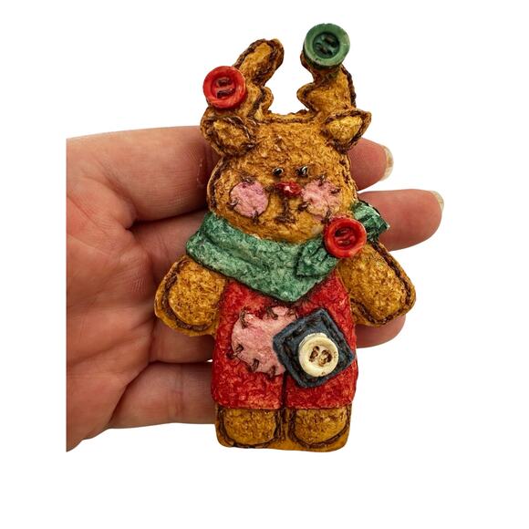 Vintage Patchwork Bunny Brooch - Picture 6 of 6